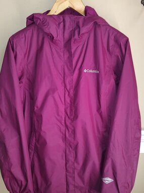 COLUMBIA ARCADIA II NYLON PARKA MESH LINED HOODED DARK FUSHIA SMALL